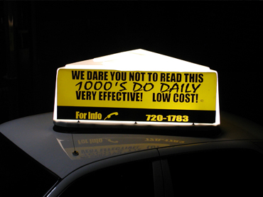 Taxi Top Advertising - C&H Taxi
